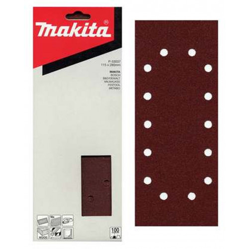 Makita P-33009 Rezgőcsiszoló papír 115 x 280 mm, K40, 10 db.